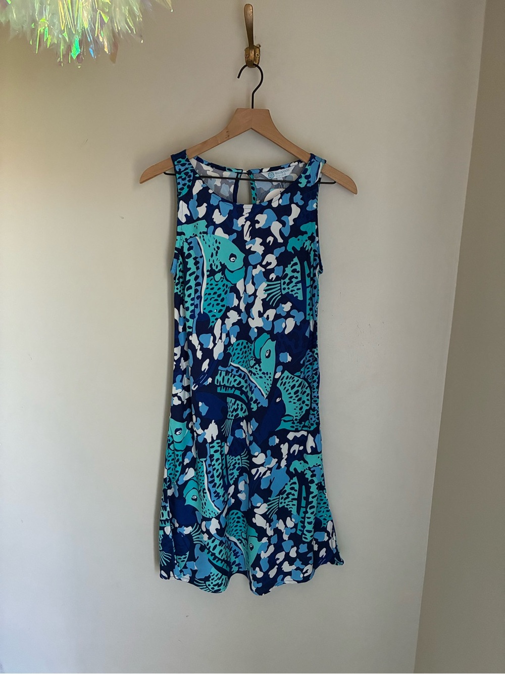 Escapade Tropical Fish Blue Ocean Vacation Dress Size XS
